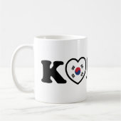 Mug Drapeau coréen Love Heart (Gauche)