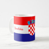 Mug Drapeau croate avec chèques rouges et blancs (Devant gauche)