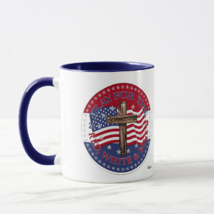 Mug Drapeau croisé rouge, blanc et bleu 2020 Prière