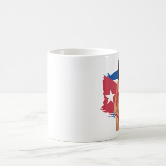 Mug Drapeau cubain avec la conception de fille de (Centre)