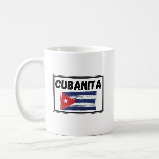 Mug Drapeau Cubanita Cubain fille (Gauche)