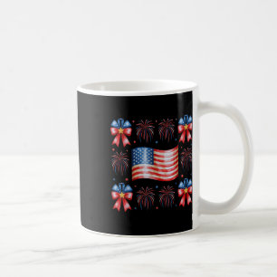 Mug Drapeau Cute Usa Feu d'artifice Bows Patriotique 4