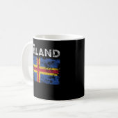 Mug Drapeau d'Åland Déchiré Drapeau de l'île d'Åland (Devant gauche)