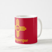 Mug Drapeau d'Albuquerque (Nouveau-Mexique) (Devant droit)