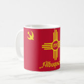 Mug Drapeau d'Albuquerque (Nouveau-Mexique) (Devant gauche)