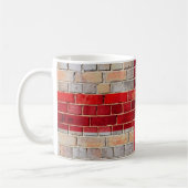 Mug Drapeau d'Angleterre sur un mur en brique (Gauche)