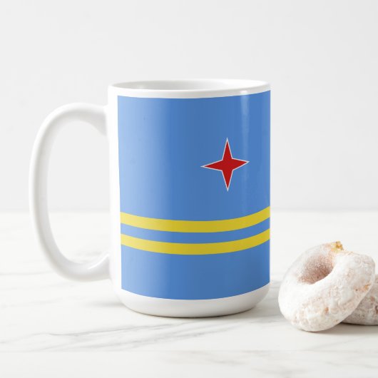 Mug Drapeau d'Aruba (Avec donut)