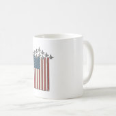 Mug Drapeau d'avion de combat patriotique Dessin de gr (Devant droit)