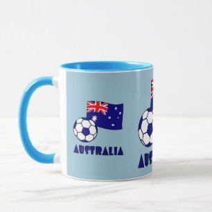 Mug Drapeau de balle de football australien sur fond b