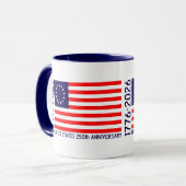 Mug Drapeau de Betsy Ross d'anniversaire des (Devant gauche)