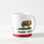 Mug Drapeau de bison de la République des Prairies Gra (Devant droit)