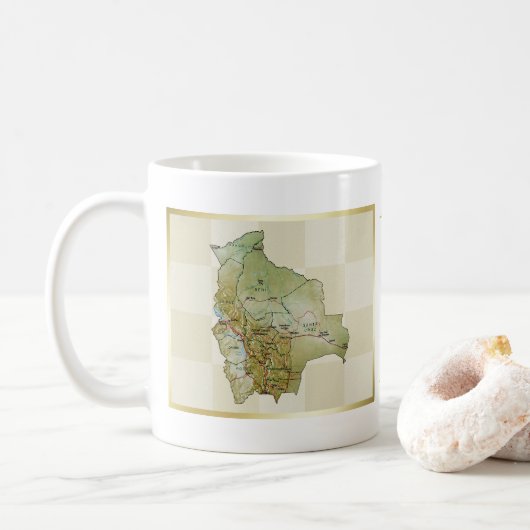 Mug Drapeau de Bolivie + Musique cartographique (Avec donut)