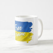 Mug Drapeau de Bruxelles pour l'Ukraine libre (Devant droit)