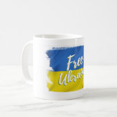 Mug Drapeau de Bruxelles pour l'Ukraine libre (Devant gauche)