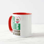 Mug Drapeau de Californie Coeur La Canada Flintridge (Devant gauche)