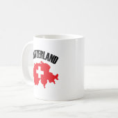 Mug Drapeau de carte Suisse (Devant gauche)