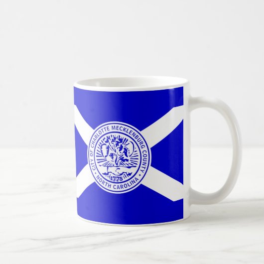 Mug Drapeau de Charlotte, Caroline du Nord (Droite)