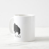 Mug Drapeau de chat Drôle noir amusant (Devant gauche)