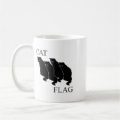 Mug Drapeau de chat Drôle noir amusant (Gauche)