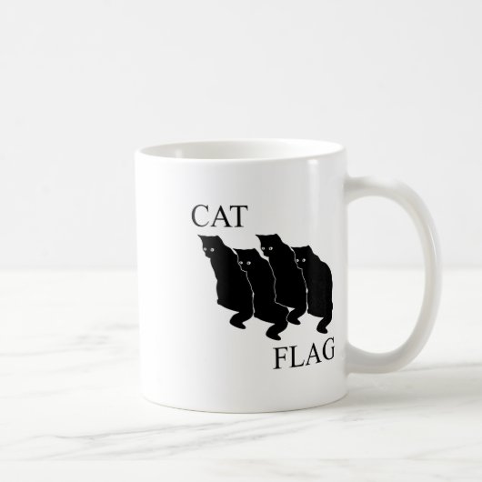 Mug Drapeau de chat Drôle noir amusant (Droite)