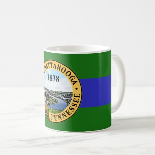 Mug Drapeau de Chattanooga, Tennessee (Devant droit)