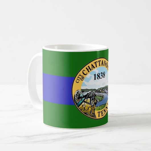 Mug Drapeau de Chattanooga, Tennessee (Devant gauche)