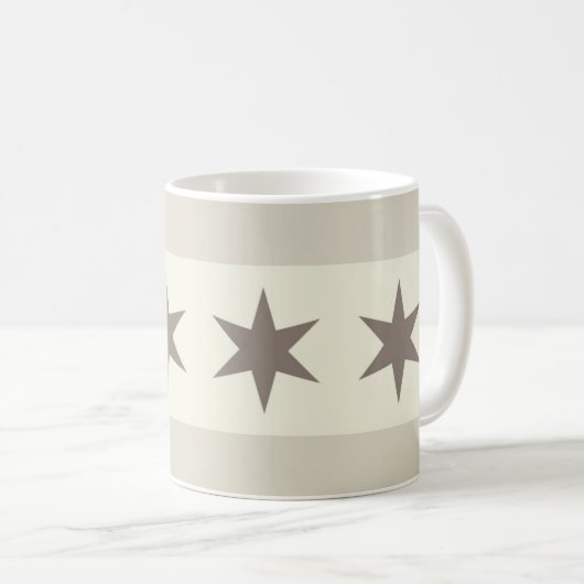 Mug Drapeau de Chicago Noir (Devant droit)