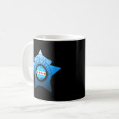 Mug Drapeau De Chicago Police Cpd Chicago Et Insigne D (Devant gauche)