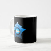 Mug Drapeau De Chicago Police Cpd Chicago Et Insigne D (Devant gauche)