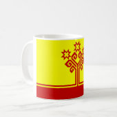 Mug Drapeau de Chuvashia région de la République de Ru (Devant gauche)
