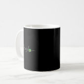 Mug Drapeau de cœur de script Enfants de fan de footba (Devant gauche)