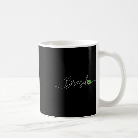 Mug Drapeau de cœur de script Enfants de fan de footba (Droite)