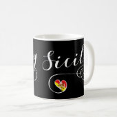 Mug Drapeau de coeur de Sicile, Sicile (Devant droit)