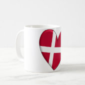 Mug Drapeau de coeur du Danemark (Devant gauche)