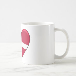 Mug Drapeau de coeur du Danemark