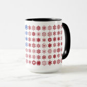 Mug Drapeau de collage de flocon de neige du 250e anni (Devant droit)