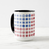 Mug Drapeau de collage de flocon de neige du 250e anni (Devant gauche)