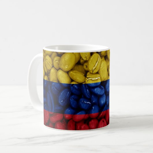 Mug Drapeau de Colombie avec café (Devant gauche)