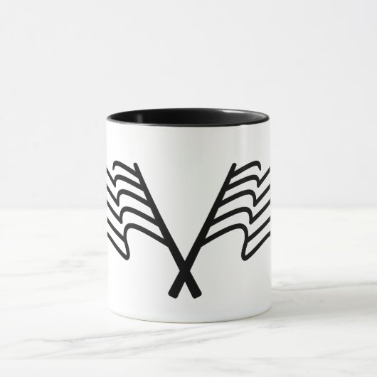 Mug Drapeau de course minimal agitant (Centre)