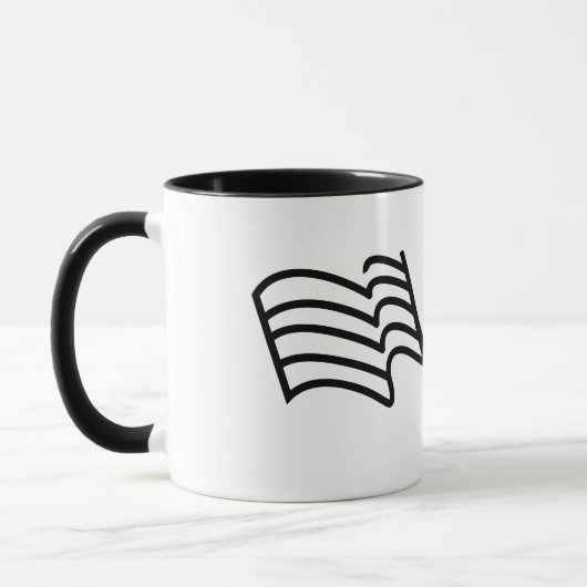 Mug Drapeau de course minimal agitant (Gauche)