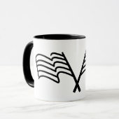 Mug Drapeau de course minimal agitant (Devant gauche)