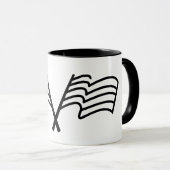 Mug Drapeau de course minimal agitant (Devant droit)