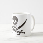 Mug Drapeau de crâne obsidien Drapeau de pirate Calico (Devant droit)