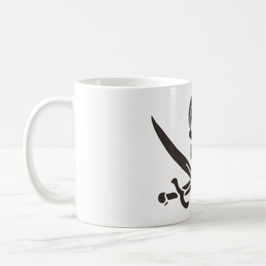Mug Drapeau de crâne obsidien Drapeau de pirate Calico (Gauche)