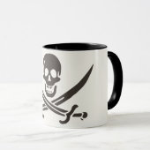 Mug Drapeau de crâne obsidien Drapeau de pirate Calico (Devant droit)