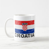 Mug Drapeau de cru de la Croatie (Gauche)