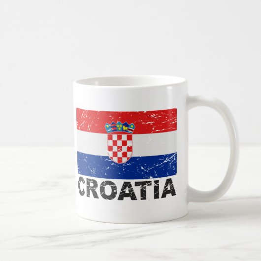 Mug Drapeau de cru de la Croatie (Droite)