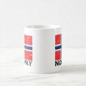 Mug Drapeau de cru de la Norvège (Centre)