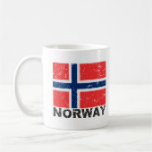 Mug Drapeau de cru de la Norvège (Gauche)
