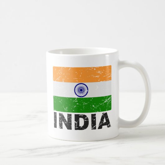 Mug Drapeau de cru de l'Inde (Droite)